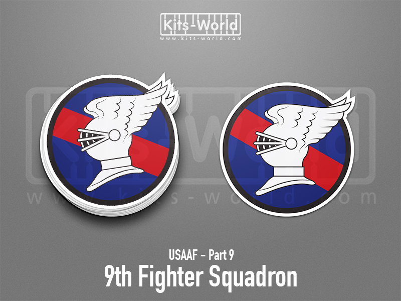 Kitsworld SAV Sticker - USAAF - 9th Fighter Squadron Height: 100 mm 